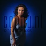 06-07-2001 Sabine de Koning at studio in Amsterdam, July 06, 2001.

[keywords]Posed, Half Length, Blue Dress[/keywords]